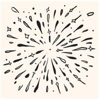 Sparkle hand drawn with background cream vector