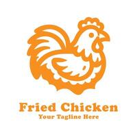 Logo Fried Chicken Simple Design vector