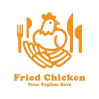 Fried Chicken Logo Simple Illustration Design vector