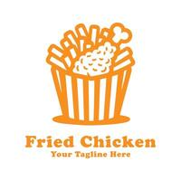 Logo Fried Chicken Simple Illustration vector