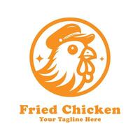 Simple Fried Chicken Logo Design vector