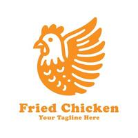 Simple Fried Chicken Logo Illustration Design vector