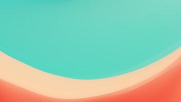 Abstract Teal Peach Coral Gradient Background Design Waves vector