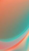 Abstract Gradient Background Peach, Teal, Curved Lines, Smooth vector