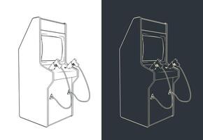 Shooter arcade machine vector