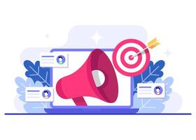 Email marketing flat illustration template for web banner vector