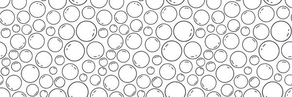 Doodle air bubbles seamless pattern. Simple repeated background. vector