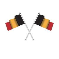 flags of belgium simple on white background vector