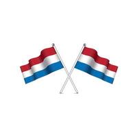 simple icon flags of the netherlands on white background vector