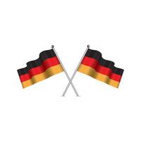 two germany flags on a white background vector