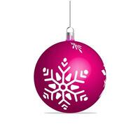 Christmas ball with pattern isolated on white background. Xmas tree decoration with ornament. vector