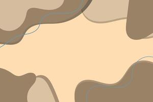brown abstract background waves simple on pastel color vector