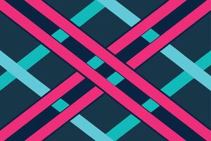 Abstract Geometric Pattern Pink, Teal, and Dark Blue Intersecting Lines vector