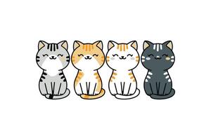 Cuteness in Every Stripe vector