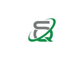 Letter SQ logo design with icon template vector