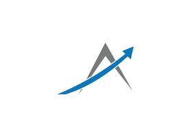 Financial logo design with icon template vector