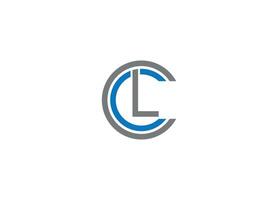 modern CL logo design with icon template vector