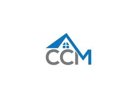 Letter CCM logo design with icon template vector