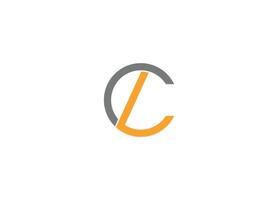 Letter CL logo design with icon template vector