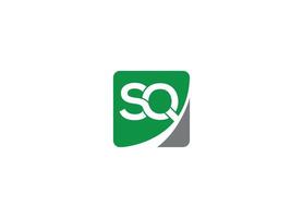 Letter SQ logo design with icon template vector