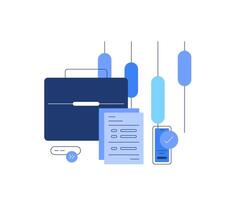 Web banner,Business processes,presentation slide. Flat illustration vector
