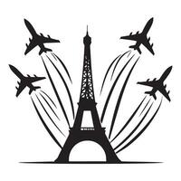 Paris Eiffel Tower Silhouette vector