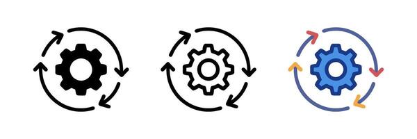 Loading process. Update system icon vector