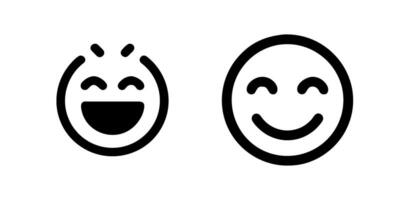 Two smiling faces representing happiness, joy, or friendship. vector