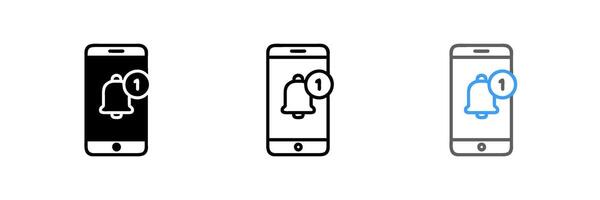 Smartphone with notification. New email message on the phone. Alert message. Notification concept of new message or other notice. Unread email. Danger error alerts, virus or insecure messaging, spam vector