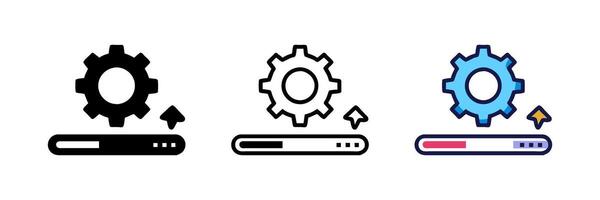 Loading process. Update system icon vector