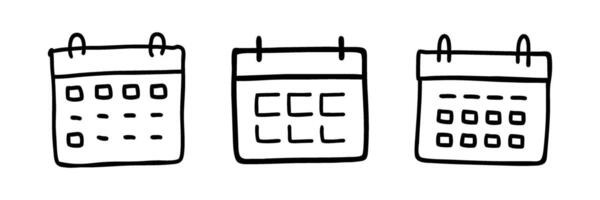 Outline drawing of a calendar, symbolizing planning or scheduling. vector