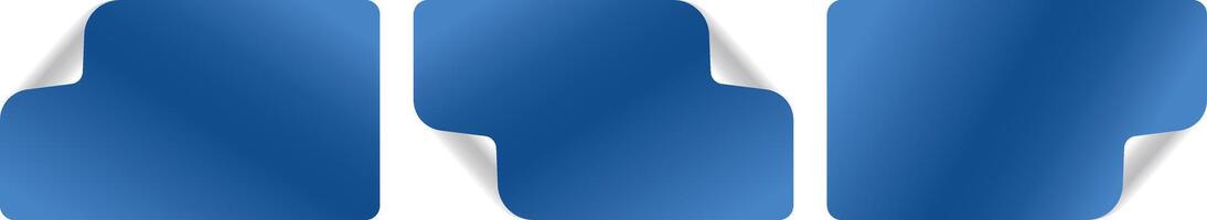 Blue Gradient Rectangle Sticker Illustration for Winter Sale on White Background vector