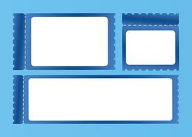 Winter Sale Voucher with Blue Gradient Color on White Background vector