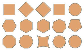 Collection of vintage blank label different shape vector
