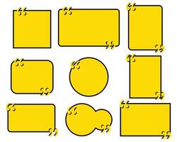 Collection of empty text boxes different shape vector