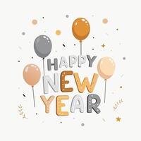 happy new year typography new design vector