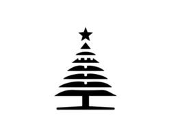 Christmas tree icon vector