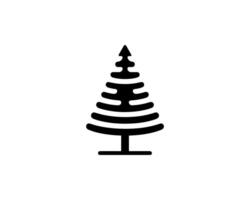 A black and white image of a christmas tree vector