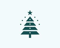 Christmas tree icon on white background vector