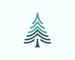 A tree logo with a blue and green color scheme vector