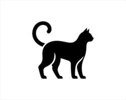 A black cat icon on a white background vector