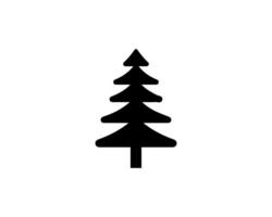 A black and white illustration of a pine tree vector