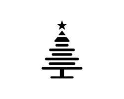 Christmas tree icon illustration vector