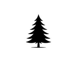 A black and white illustration of a pine tree vector