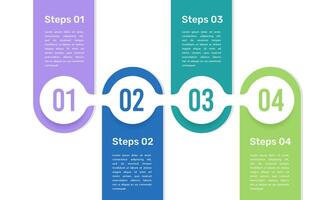 4 Steps Infographic labels design template. Business presentation, Strategy, Banner, Plan, Report and Marketing. vector