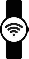 Watch with wifi icon isolated on white background . Smart watch wifi icon . illustration vector