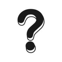 Question mark icon. Help sign symbol. FAQ sign on white background. vector
