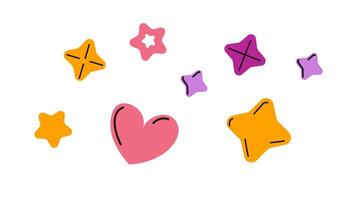 Vibrant Assorted Shapes Set vector
