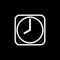 A clock icon on a black background vector