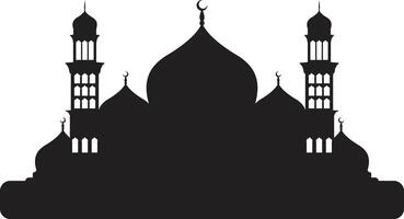 Silhouette of Islamic Mosque vector